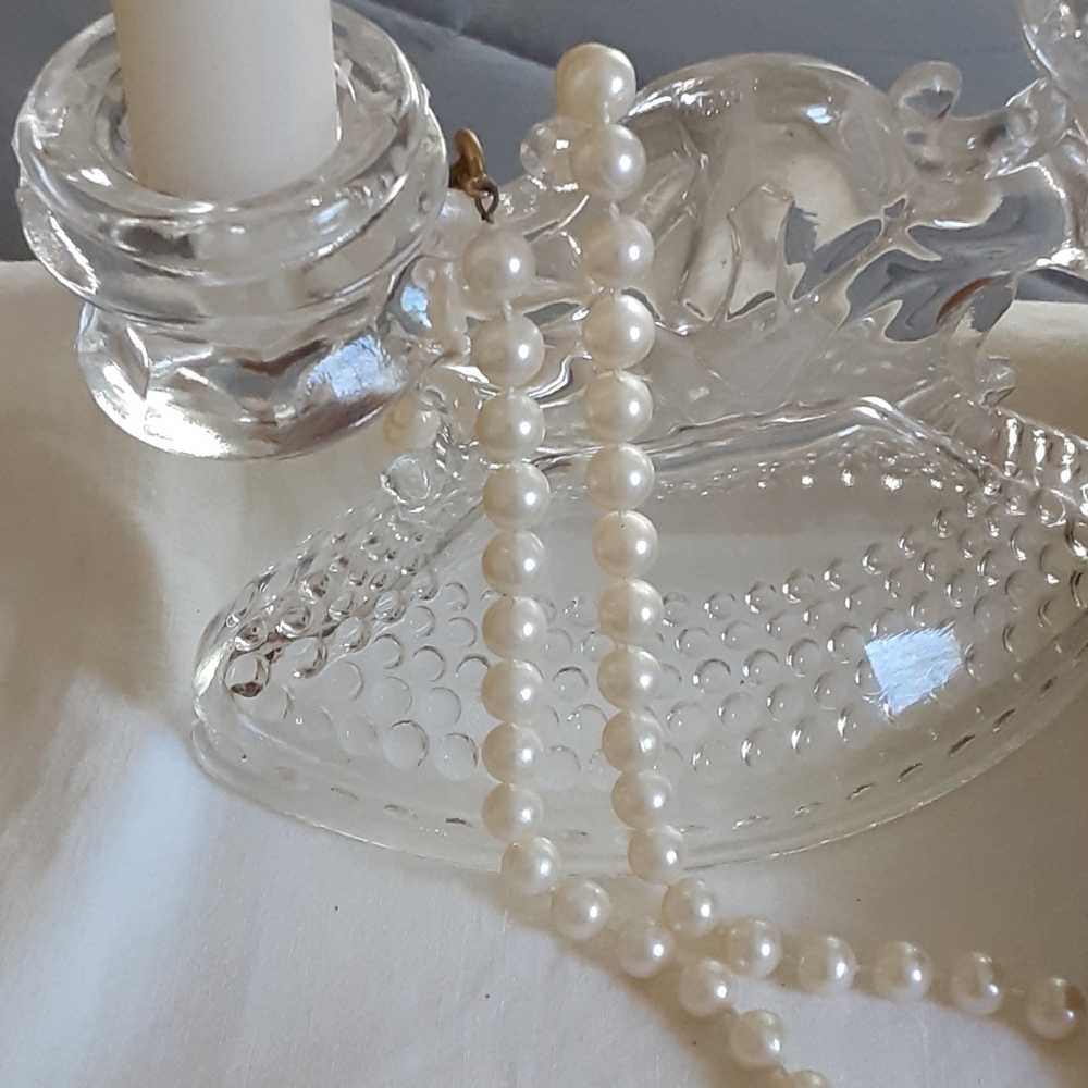 Vintage heavyweight candleholder/ hobnail - Picture 7 of 7